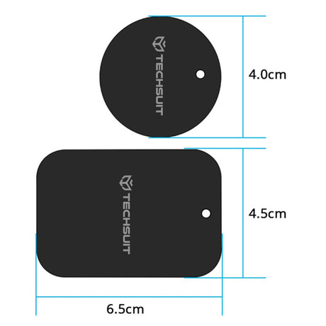 Suport Techsuit (set de 2) Metal Plate (MP03), with Matte Cover Paint, Negru
