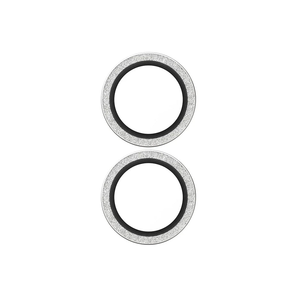 Folie de protectie PanzerGlass® Hoops® Camera Lens compatibil cu iPhone 17 / iPhone 16 / iPhone 16 Plus, Glitter Silver