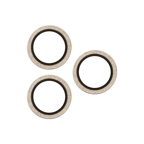 Folie de protectie PanzerGlass® Hoops® Camera Lens compatibil cu iPhone 17 Pro / iPhone 17 Pro Max / iPhone 16 Pro / iPhone 16 Pro Max, Glitter Gold