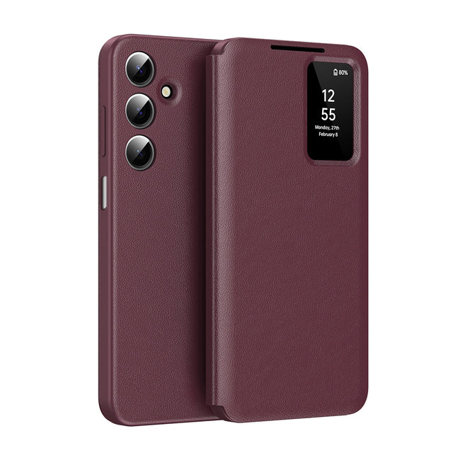 Husa de protectie Techsuit SmartView Series compatibil cu Samsung Galaxy A17 5G / A17 4G / A26 5G / M17 / F17, Rosu