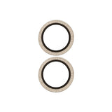 Folie de protectie PanzerGlass® Hoops® Camera Lens compatibil cu iPhone 17 / iPhone 16 / iPhone 16 Plus, Glitter Gold