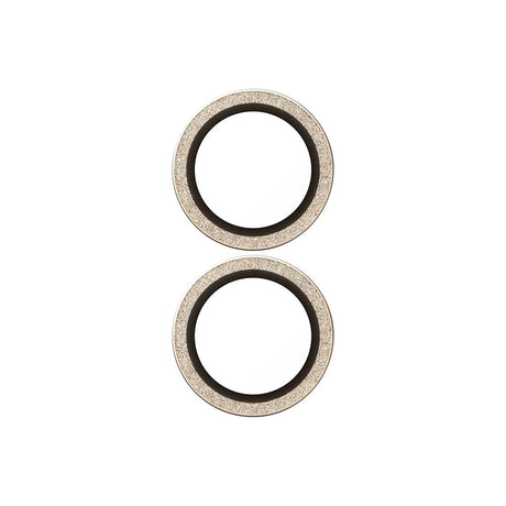 Folie de protectie PanzerGlass® Hoops® Camera Lens compatibil cu iPhone 17 / iPhone 16 / iPhone 16 Plus, Glitter Gold