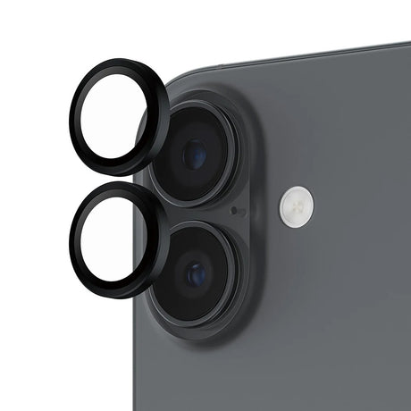 Folie de protectie PanzerGlass® Hoops® Camera Lens compatibil cu iPhone 17 / iPhone 16 / iPhone 16 Plus, Negru