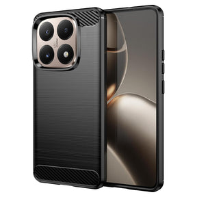 Husa de protectie Techsuit Carbon Silicone compatibil cu Xiaomi 15T, Negru