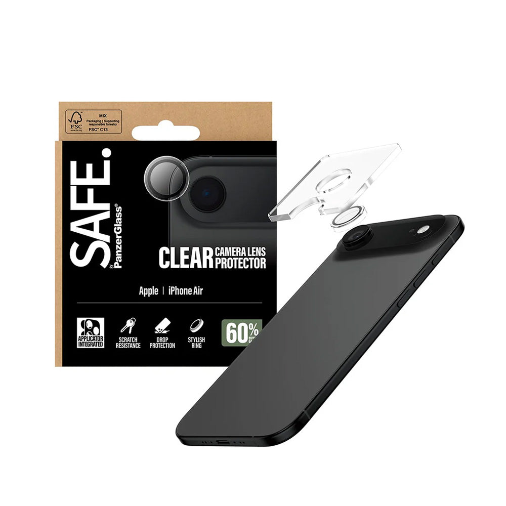 Folie de protectie PanzerGlass® SAFE. Camera Lens compatibil cu iPhone 17 Air, Transparent