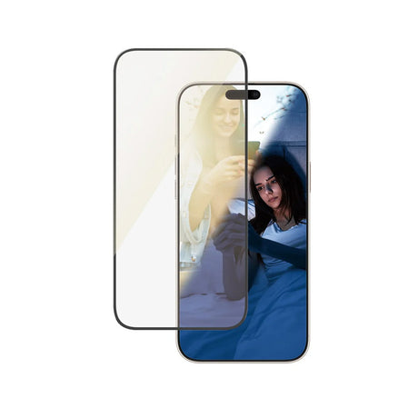 Folie de protectie PanzerGlass® Ultra-Wide Fit EyeCare compatibil cu iPhone 16 Pro Max, Negru