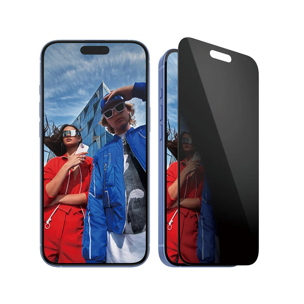 Folie de protectie PanzerGlass® Ultra-Wide Fit Privacy w. EasyAligner compatibil cu iPhone 16 Plus / iPhone 15 Plus, Negru