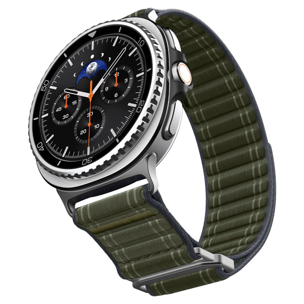 Curea smartwatch Spigen Watchband WBF0 (AMP10154) compatibil cu Samsung Galaxy Watch8 40mm/Watch8 44mm/Watch8 Classic, Verde