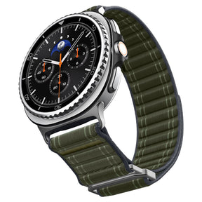 Curea smartwatch Spigen Watchband WBF0 (AMP10154) compatibil cu Samsung Galaxy Watch8 40mm/Watch8 44mm/Watch8 Classic, Verde