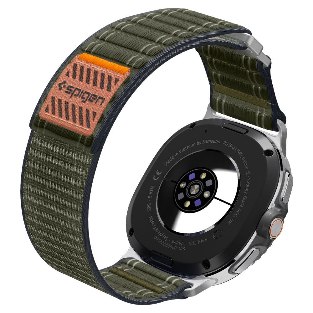 Curea smartwatch Spigen Watchband WBF0 (AMP10154) compatibil cu Samsung Galaxy Watch8 40mm/Watch8 44mm/Watch8 Classic, Verde