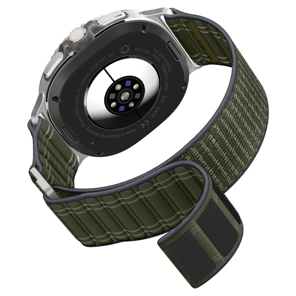 Curea smartwatch Spigen Watchband WBF0 (AMP10154) compatibil cu Samsung Galaxy Watch8 40mm/Watch8 44mm/Watch8 Classic, Verde