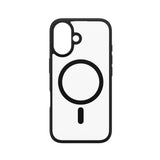 Husa de protectie PanzerGlass® HardCase Black MagSafe & Frame Series compatibil cu iPhone 16, Transparent