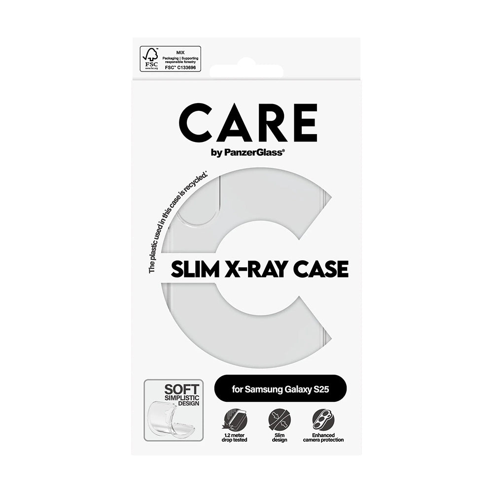 Husa de protectie PanzerGlass® CARE Fashionable compatibil cu Samsung Galaxy S25, Transparent