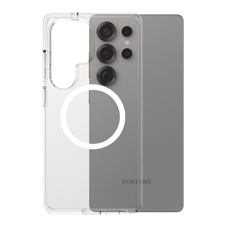 Husa de protectie PanzerGlass® CARE Flagship Urban Combat White Qi Compatible compatibil cu Samsung Galaxy S25 Ultra, Transparent