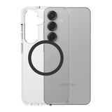 Husa de protectie PanzerGlass® CARE Flagship Urban Combat Black Qi Compatible compatibil cu Samsung Galaxy S25, Transparent