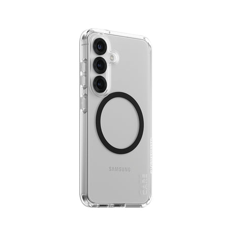 Husa de protectie PanzerGlass® CARE Flagship Urban Combat Black Qi Compatible compatibil cu Samsung Galaxy S25, Transparent