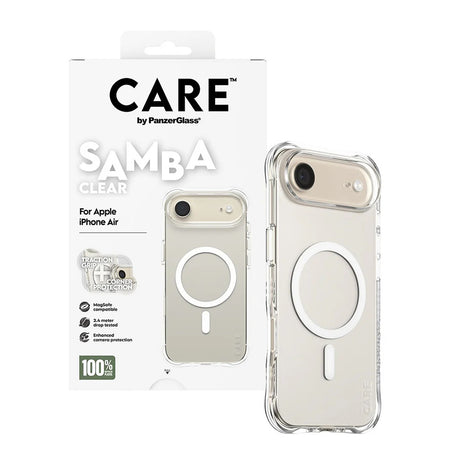 Husa de protectie PanzerGlass® CARE Fashionable w. White MagSafe compatibil cu iPhone 17 Air, Transparent