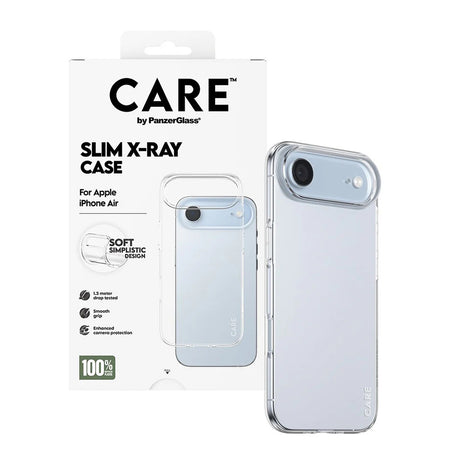 Husa de protectie PanzerGlass® CARE Fashionable X-Ray Soft Basic compatibil cu iPhone 17 Air, Transparent