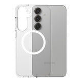 Husa de protectie PanzerGlass® CARE Flagship Urban Combat White Qi Compatible compatibil cu Samsung Galaxy S25 Plus, Transparent