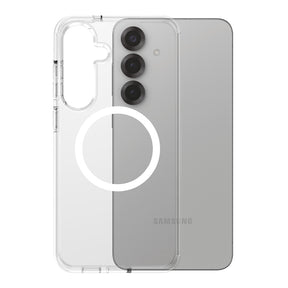 Husa de protectie PanzerGlass® CARE Flagship Urban Combat White Qi Compatible compatibil cu Samsung Galaxy S25 Plus, Transparent