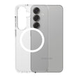 Husa de protectie PanzerGlass® CARE Flagship Urban Combat White Qi Compatible compatibil cu Samsung Galaxy S25, Transparent
