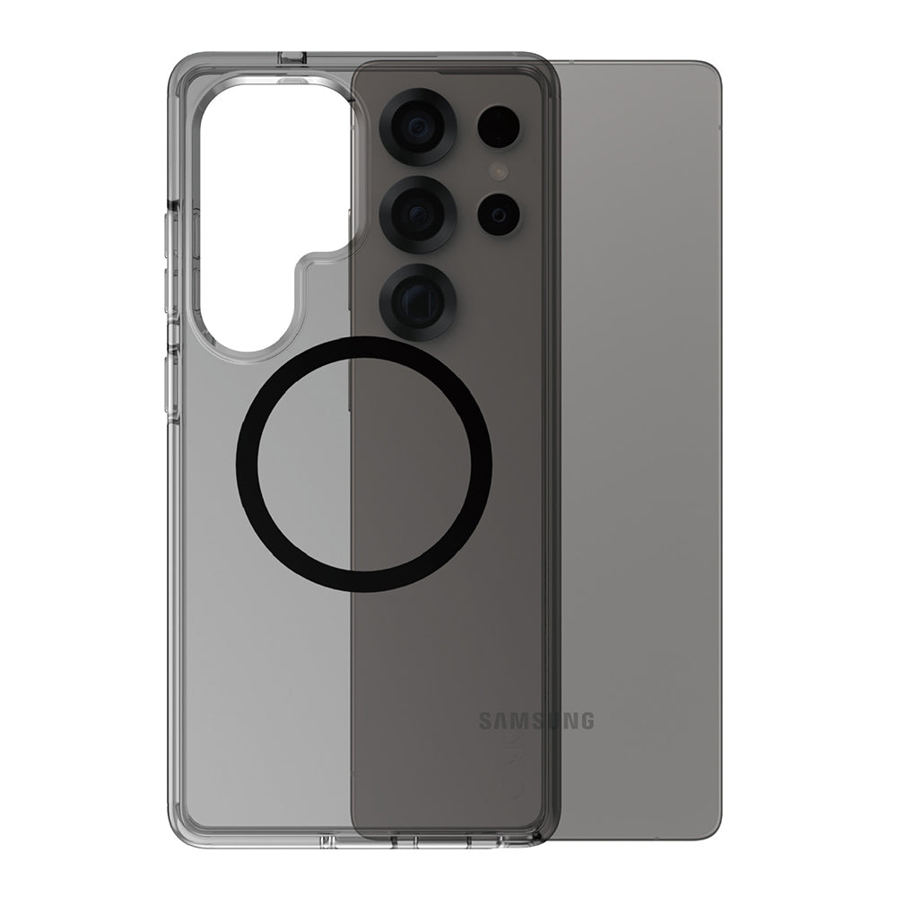 Husa de protectie PanzerGlass® CARE Flagship Urban Combat Black Qi Compatible compatibil cu Samsung Galaxy S25 Ultra, Smokey