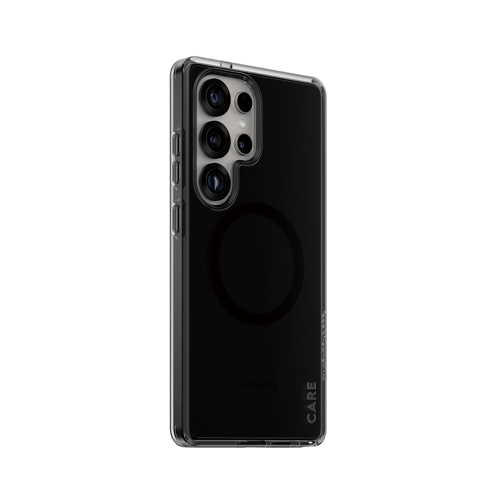 Husa de protectie PanzerGlass® CARE Flagship Urban Combat Black Qi Compatible compatibil cu Samsung Galaxy S25 Ultra, Smokey