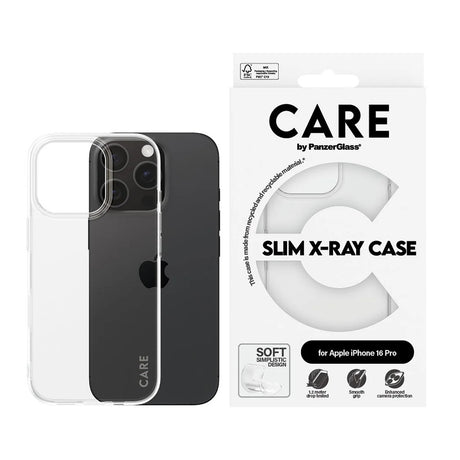 Husa de protectie PanzerGlass® CARE Fashionable compatibil cu iPhone 16 Pro, Transparent