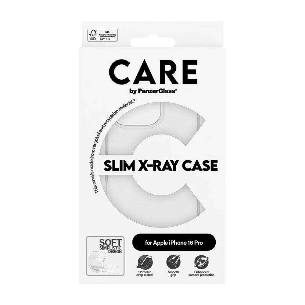 Husa de protectie PanzerGlass® CARE Fashionable compatibil cu iPhone 16 Pro, Transparent