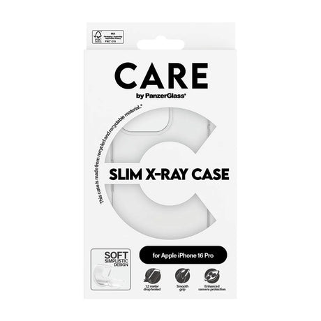 Husa de protectie PanzerGlass® CARE Fashionable compatibil cu iPhone 16 Pro, Transparent