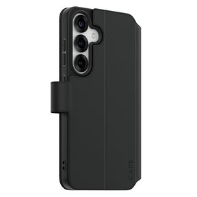 Husa de protectie PanzerGlass® CARE Feature Kickstand Wallet compatibil cu Samsung Galaxy S25, Negru