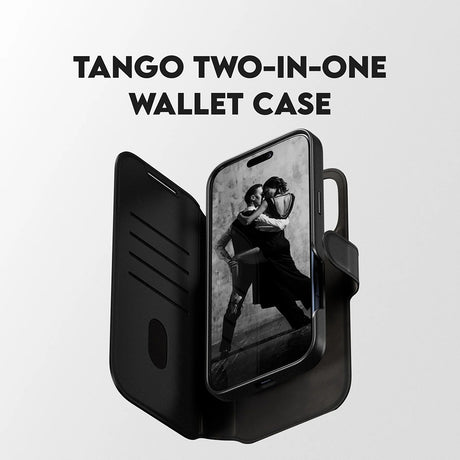 Husa de protectie PanzerGlass® CARE Feature MagSafe Tango Two-in-One Wallet compatibil cu iPhone 17 Pro Max, Negru