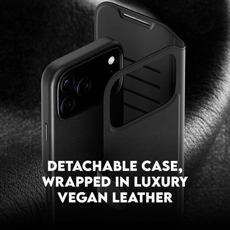 Husa de protectie PanzerGlass® CARE Feature MagSafe Tango Two-in-One Wallet compatibil cu iPhone 17 Pro Max, Negru