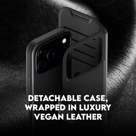 Husa de protectie PanzerGlass® CARE Feature MagSafe Tango Two-in-One Wallet compatibil cu iPhone 17 Pro, Negru