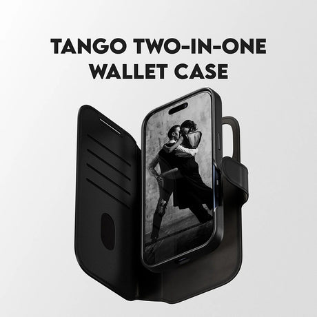 Husa de protectie PanzerGlass® CARE Feature MagSafe Tango Two-in-One Wallet compatibil cu iPhone 17 Pro, Negru