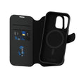 Husa de protectie PanzerGlass® CARE Feature MagSafe Tango Two-in-One Wallet compatibil cu iPhone 16 Pro, Negru