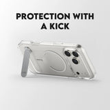 Husa de protectie PanzerGlass® CARE Feature Kickstand MagSafe compatibil cu iPhone 17 Pro Max, Transparent