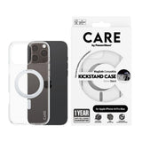 Husa de protectie PanzerGlass® CARE Feature Silver Kickstand & MagSafe compatibil cu iPhone 16 Pro Max, Transparent
