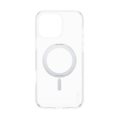 Husa de protectie PanzerGlass® CARE Feature Silver Kickstand & MagSafe compatibil cu iPhone 16 Pro Max, Transparent
