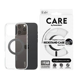 Husa de protectie PanzerGlass® CARE Feature Black Kickstand & MagSafe compatibil cu iPhone 16 Pro Max, Transparent