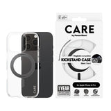 Husa de protectie PanzerGlass® CARE Feature Black Kickstand & MagSafe compatibil cu iPhone 16 Pro, Transparent