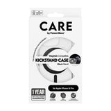 Husa de protectie PanzerGlass® CARE Feature Black Kickstand & MagSafe compatibil cu iPhone 16 Pro, Transparent