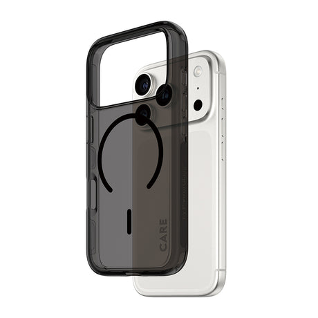 Husa de protectie PanzerGlass® CARE Flagship Urban Explorer Black MagSafe compatibil cu iPhone 17 Pro Max, Smokey