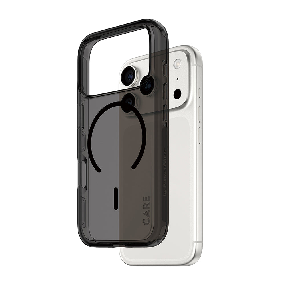 Husa de protectie PanzerGlass® CARE Flagship Urban Explorer Black MagSafe compatibil cu iPhone 17 Pro, Smokey