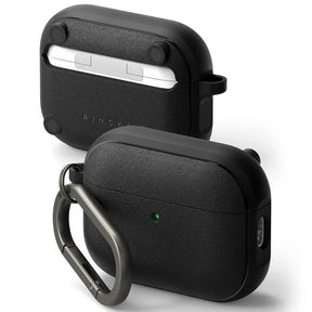 Casti Ringke Protection Case Onyx Magnetic, for AirPods Pro 3, Non-Slip Texture, Carabiner Hole, Negru