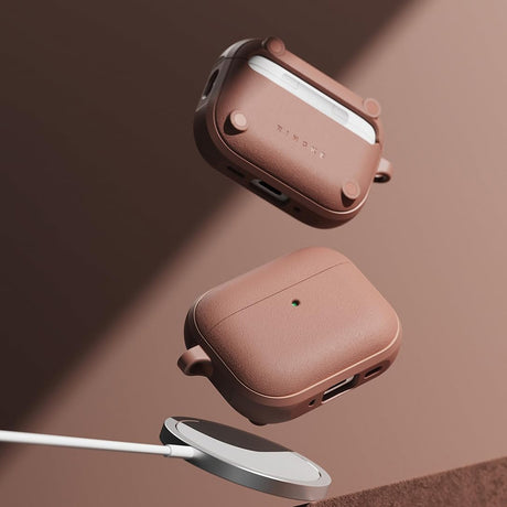 Casti Ringke Protection Case Onyx Magnetic, for AirPods Pro 3, Non-Slip Texture, Carabiner Hole, Constant Coral