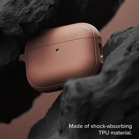 Casti Ringke Protection Case Onyx Magnetic, for AirPods Pro 3, Non-Slip Texture, Carabiner Hole, Constant Coral
