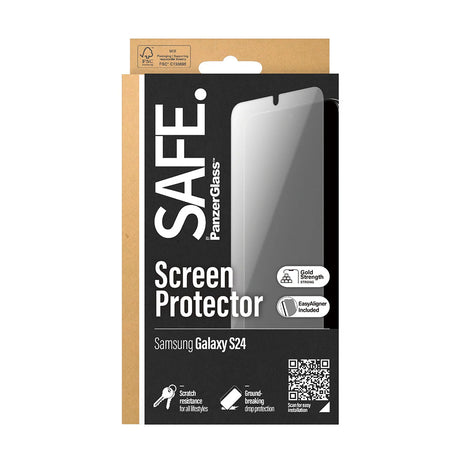 Folie de protectie PanzerGlass® SAFE. Ultra-Wide Fit w. EasyAligner compatibil cu Samsung Galaxy S24, Transparent