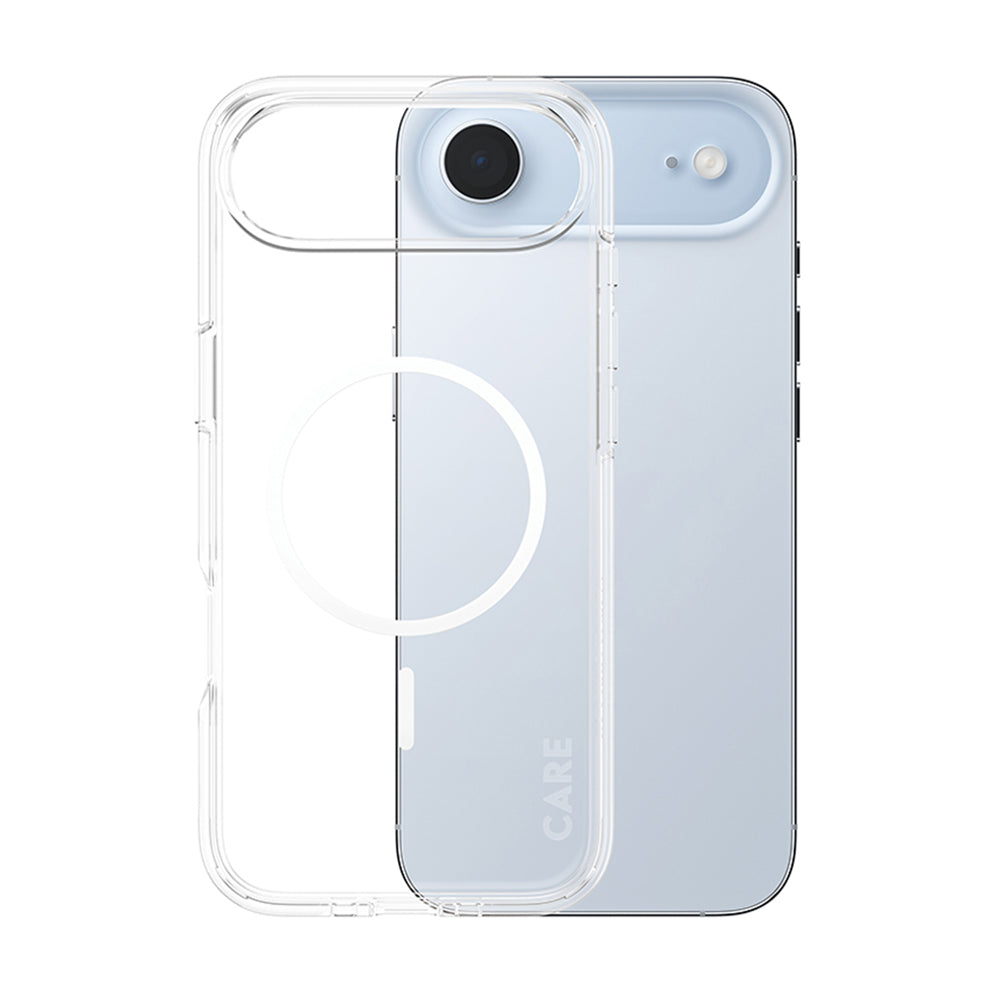 Husa de protectie PanzerGlass® CARE Flagship Urban Explorer White MagSafe compatibil cu iPhone 17 Air, Transparent