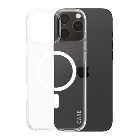 Husa de protectie PanzerGlass® CARE Flagship Urban Combat White MagSafe compatibil cu iPhone 16 Pro, Transparent